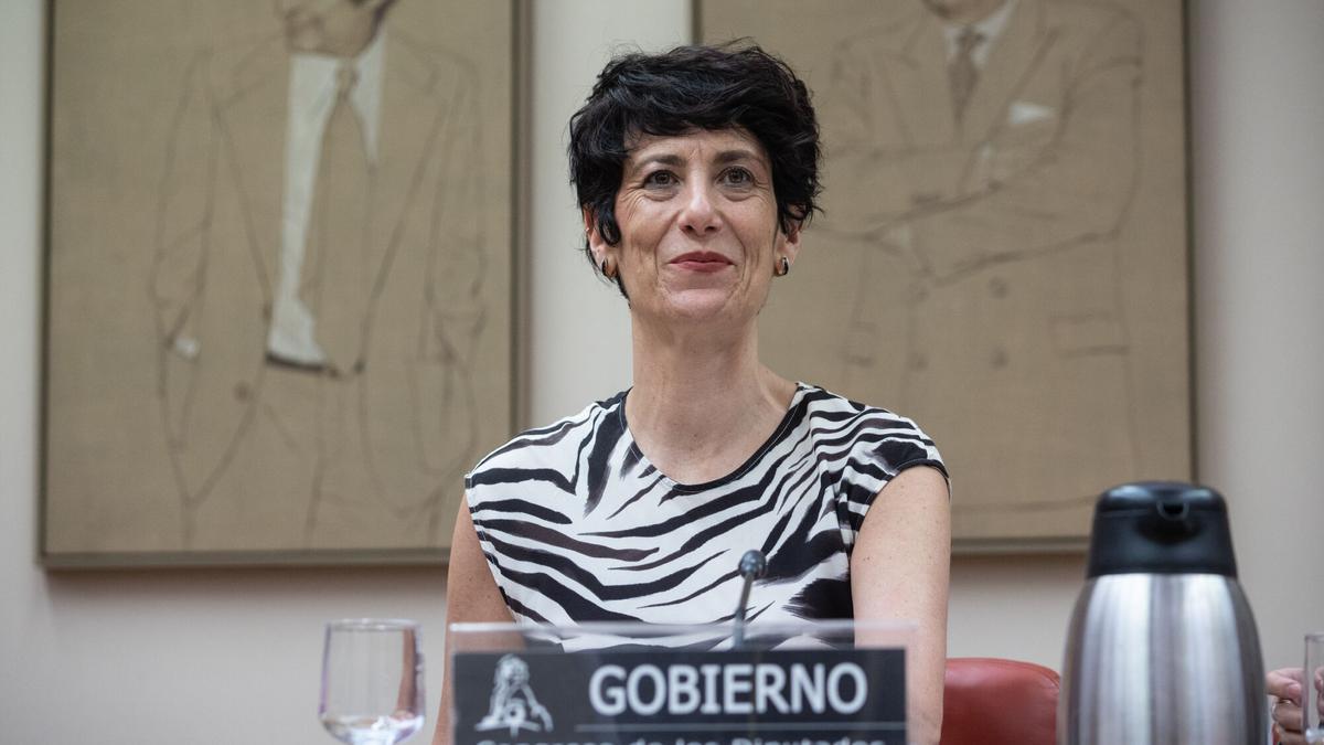 La ministra de Inclusión, Seguridad Social y Migraciones, Elma Saiz, comparece en la Comisión de seguimiento y evaluación de los acuerdos del Pacto de Toledo.