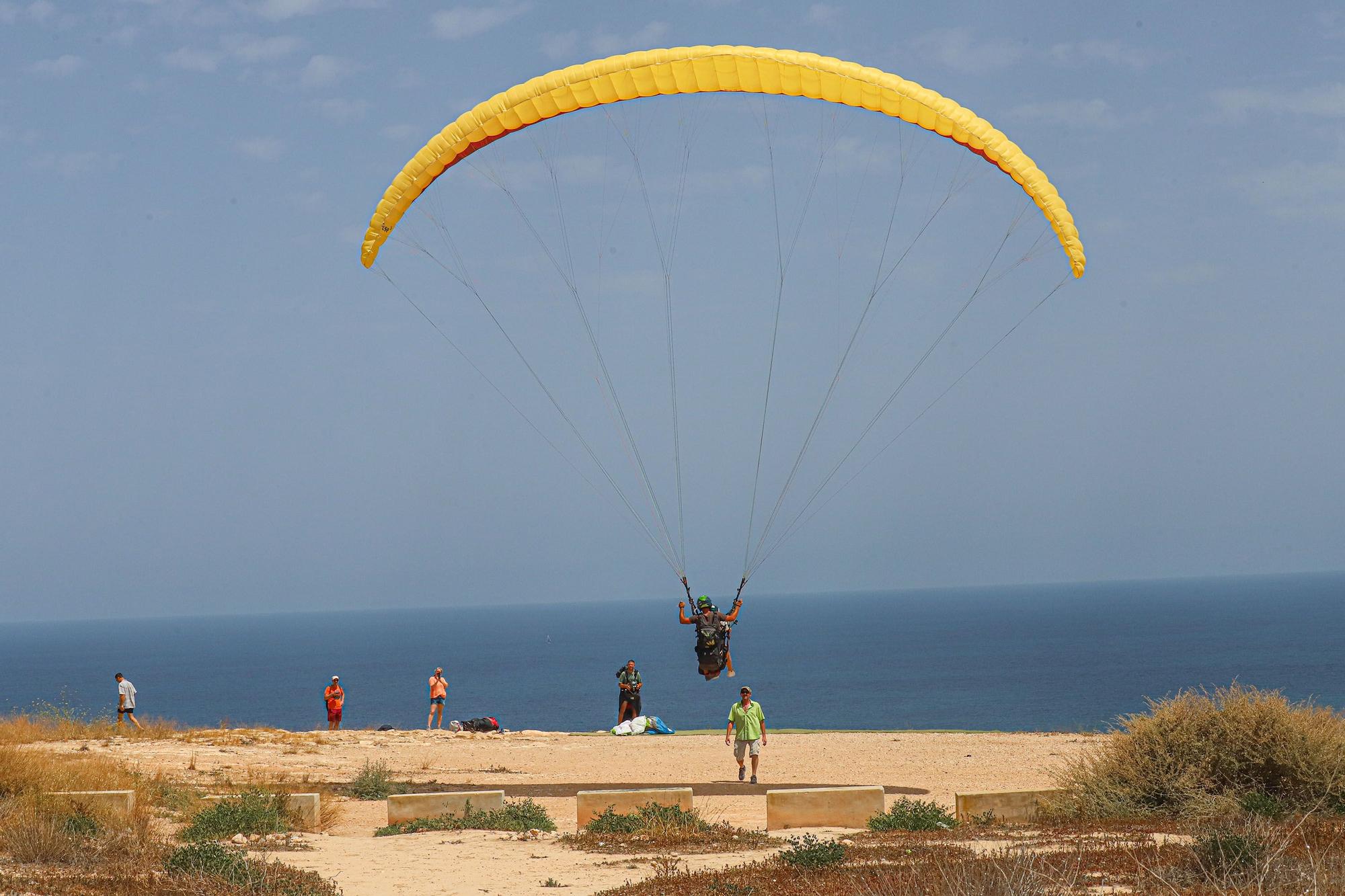 Lanzamiento en parapente en Santa Pola