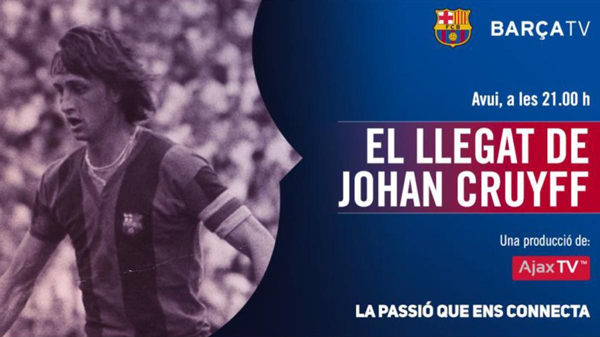 Imagen promocional del programa 'El legado de Johan Cruyff' que emitirá 'Barça TV'