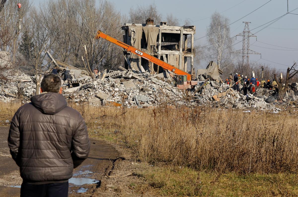 Lugar donde al menos 63 militares rusos han muerto en un ataque de las tropas ucranianas en la ciudad industrial de Makiivka, situada en la provincia oriental de Donetsk