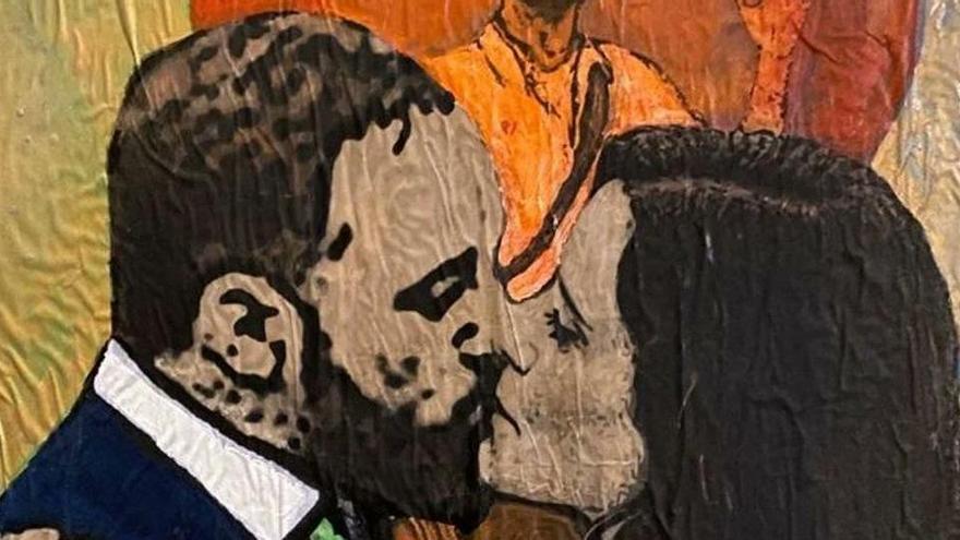 El nou mural de l&#039;artista «Tvboy» que retrata un petó entre Ayuso i Abascal