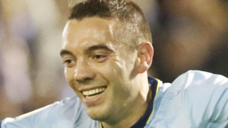 Aspas, sonriente en Balaídos. // Alba Villar