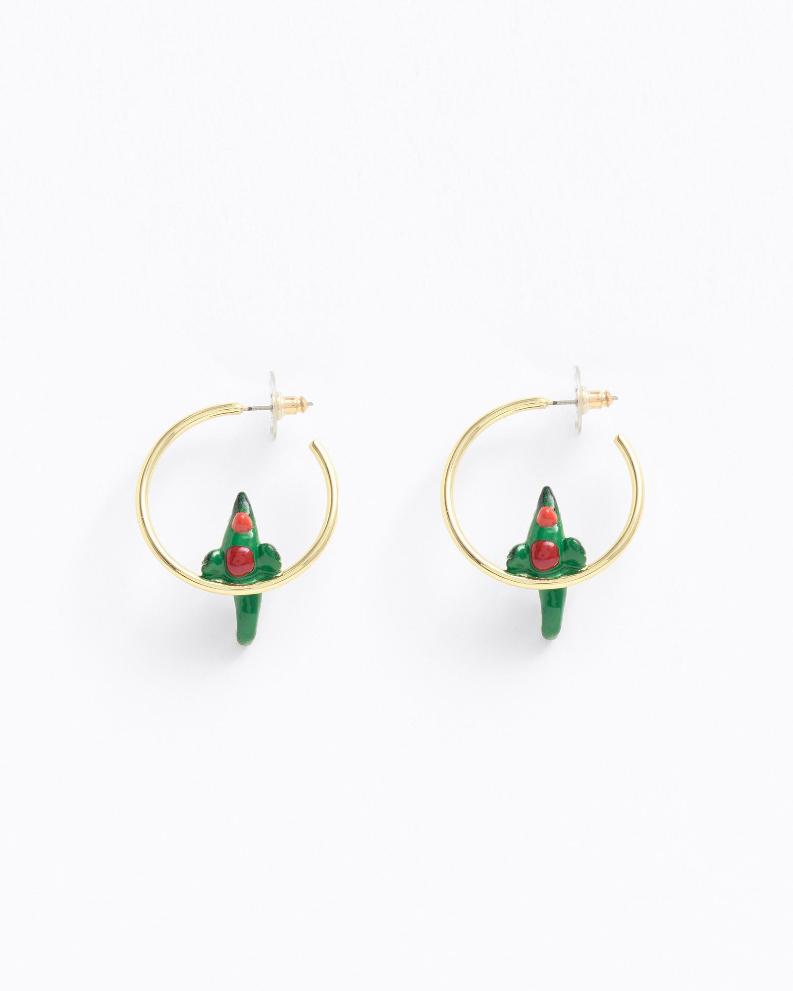 Pendientes de aro con loro