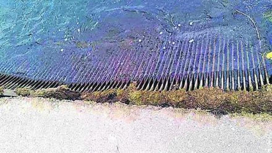 Captación de agua en el río Miño para el abastecimiento de la ciudad de Ourense.