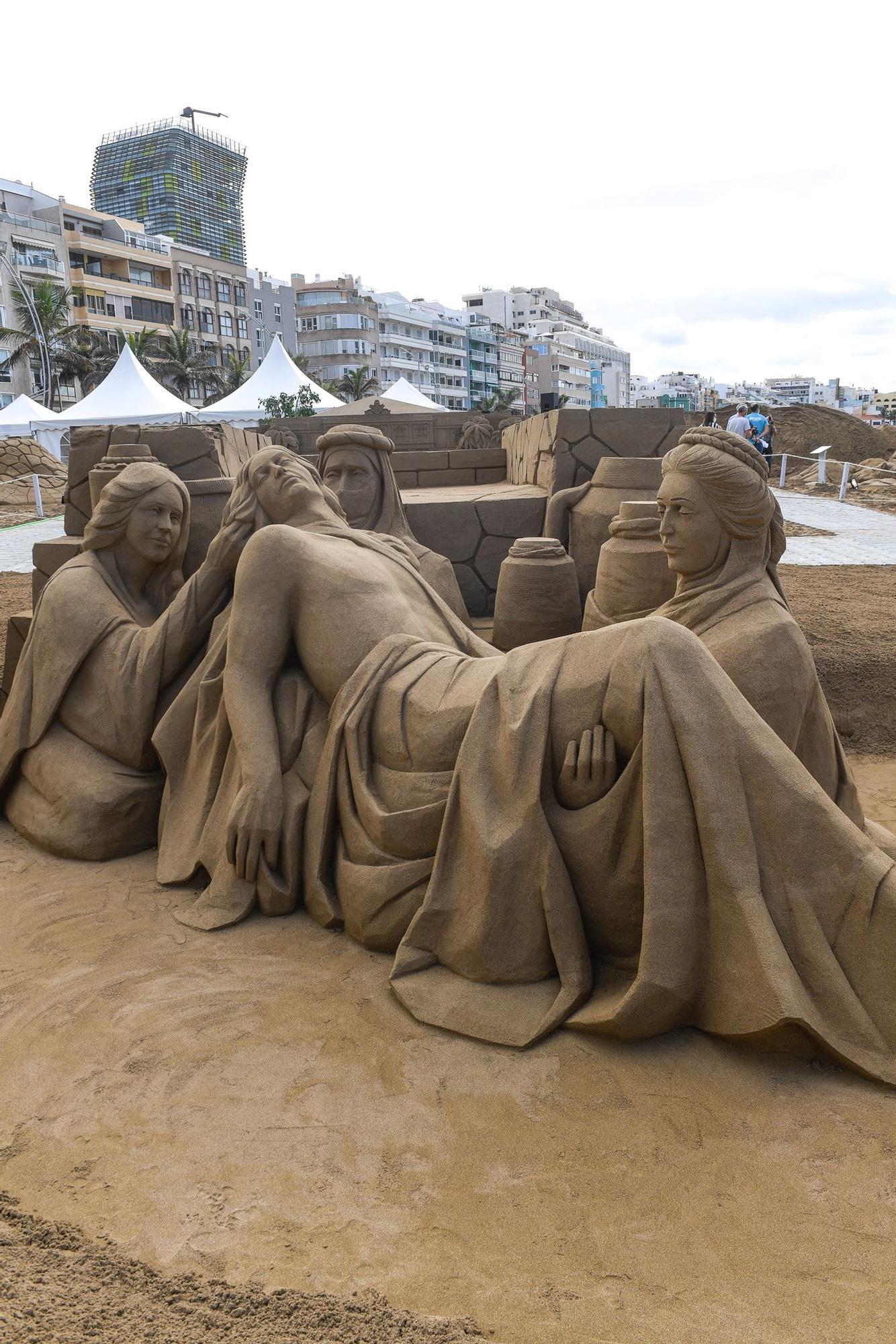 Belén de arena en la playa de Las Canteras