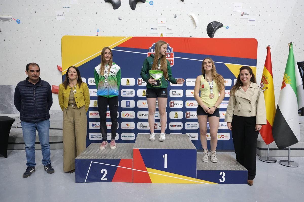 Galería | Podio primera jornada de la Copa de España de Escalada en Cáceres