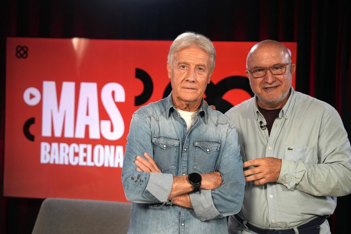 Pepe Gutiérrez, periodista deportivo, con Sergi Mas
