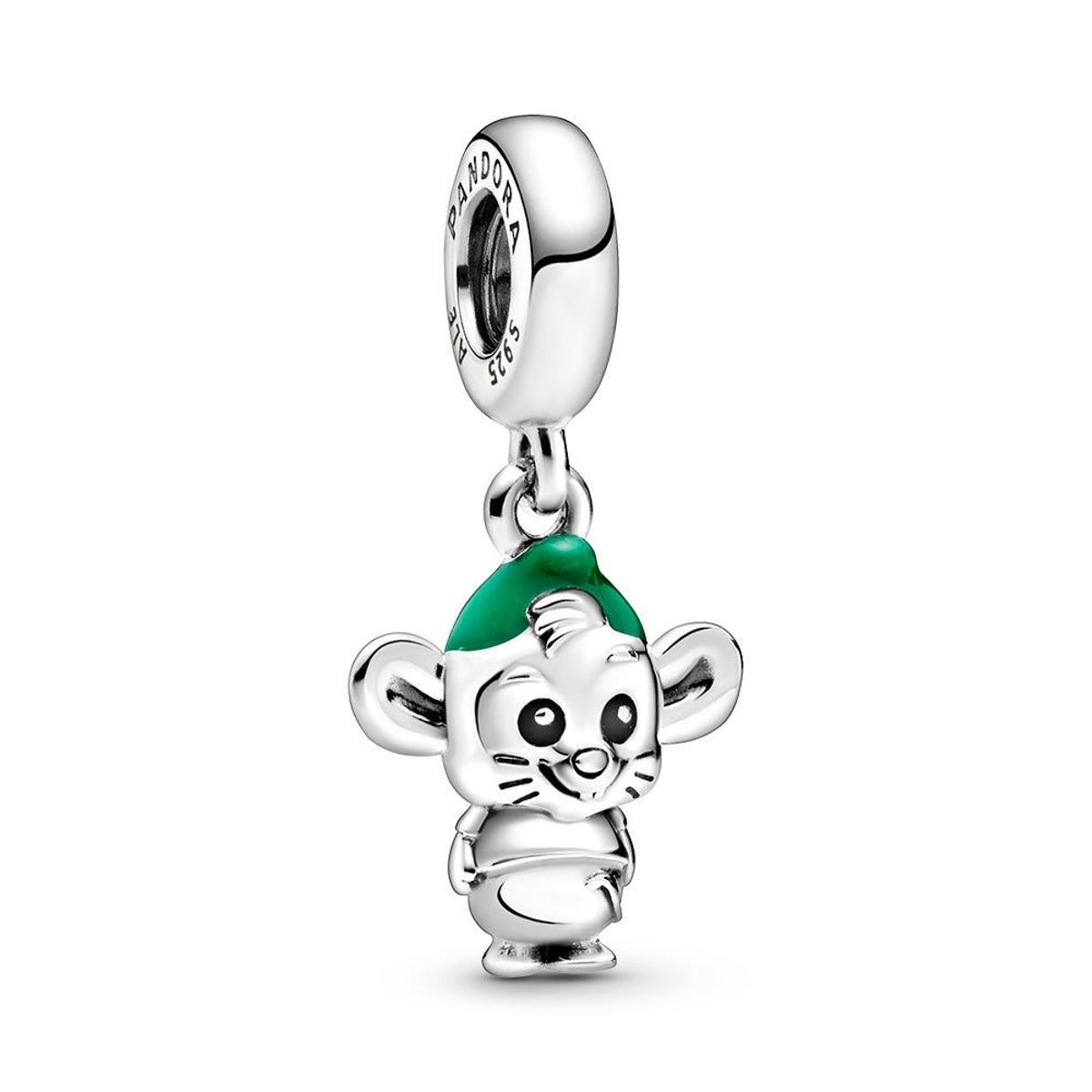 Charm colgante del ratón Guz de la Cenicienta en plata de ley. (Precio: 59 euros)