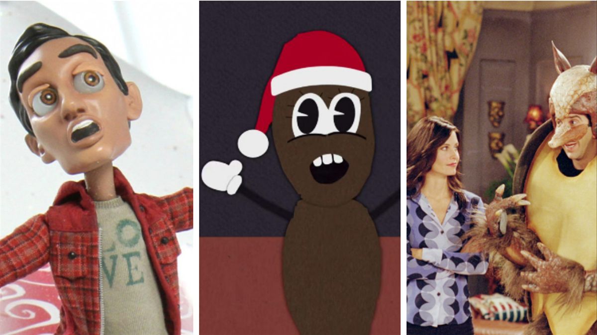 Imágenes de episodios navideños de 'Community', 'South Park' y 'Friends'.