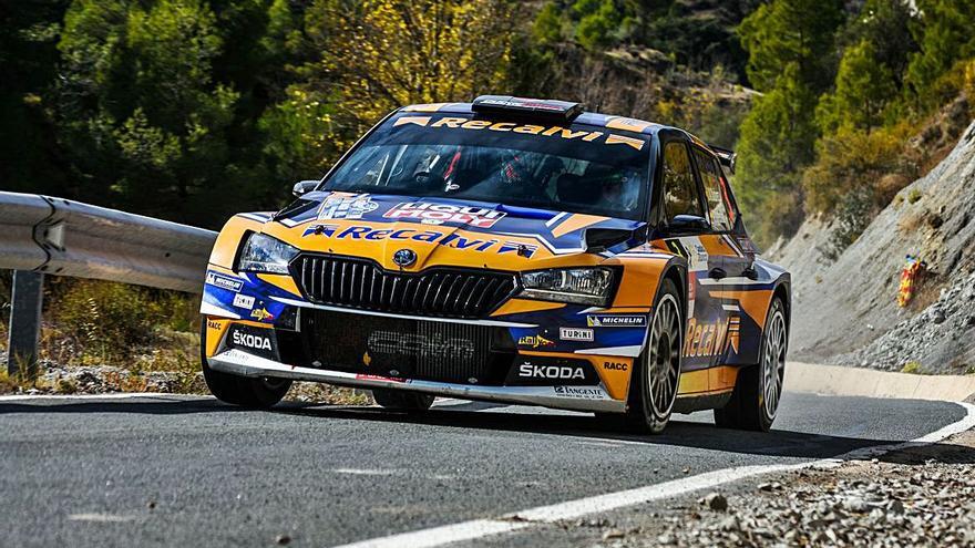 El Skoda Fabia del equipo Recalvi que pilota &quot;Cohete&quot; Suárez.