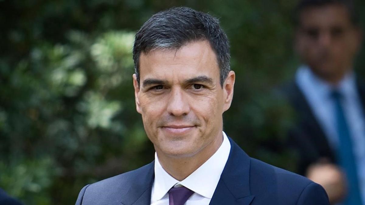 Pedro Sánchez en su reunión con el Rey este lunes.