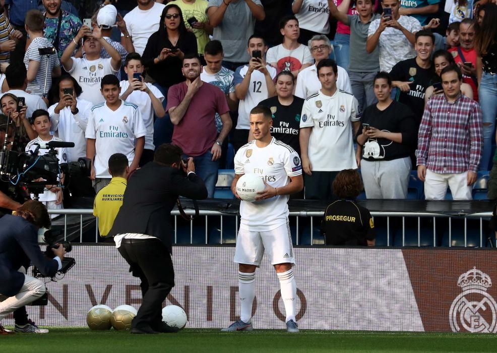 Presentación de Eden Hazard en el Bernabéu