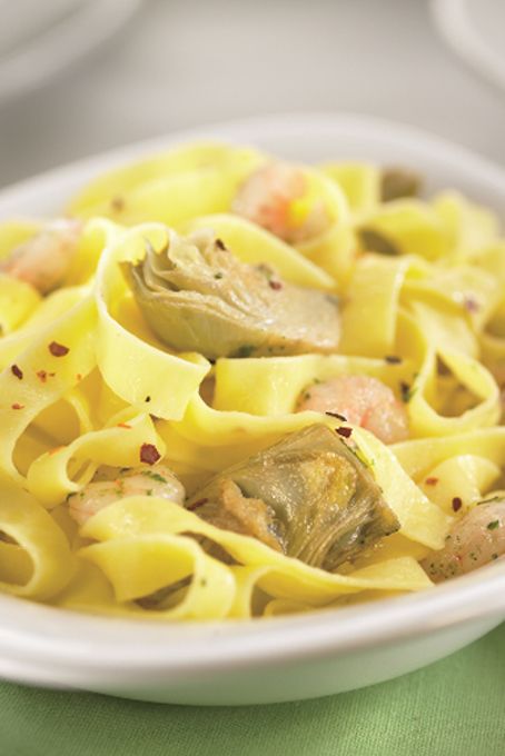 Pasta con alcachofas