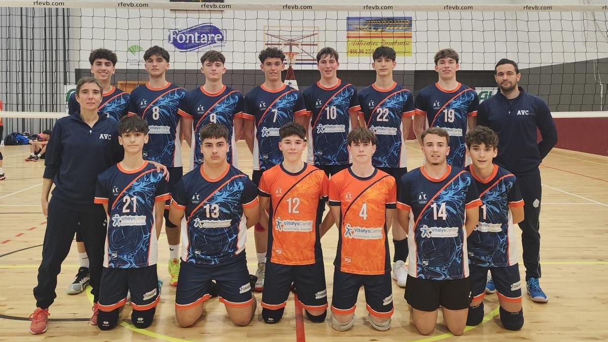 Componentes del Academia Voleibol Córdoba campeón de Andalucía.