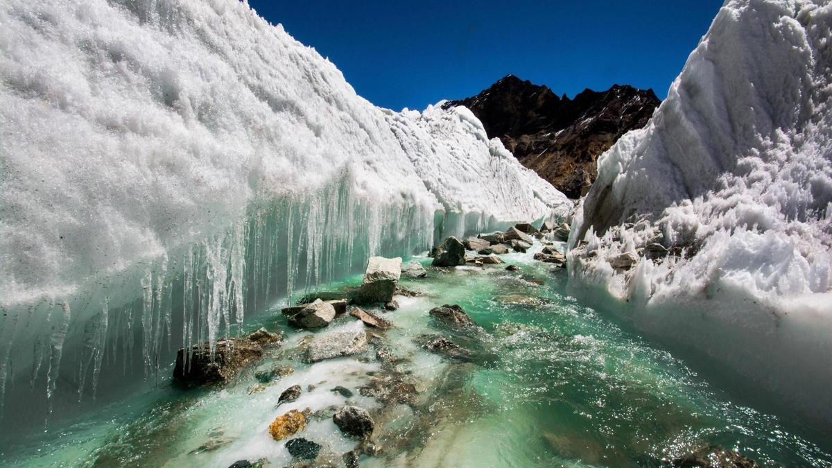 El hielo se funde en el Himalaya