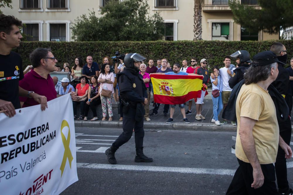 Manifestación 9 d'Octubre Valencia: tensión y altercados