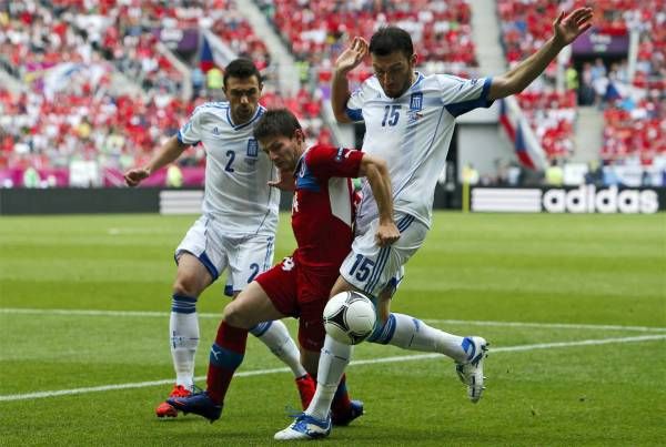 El partido Grecia 1 -República Checa 2, en imágenes