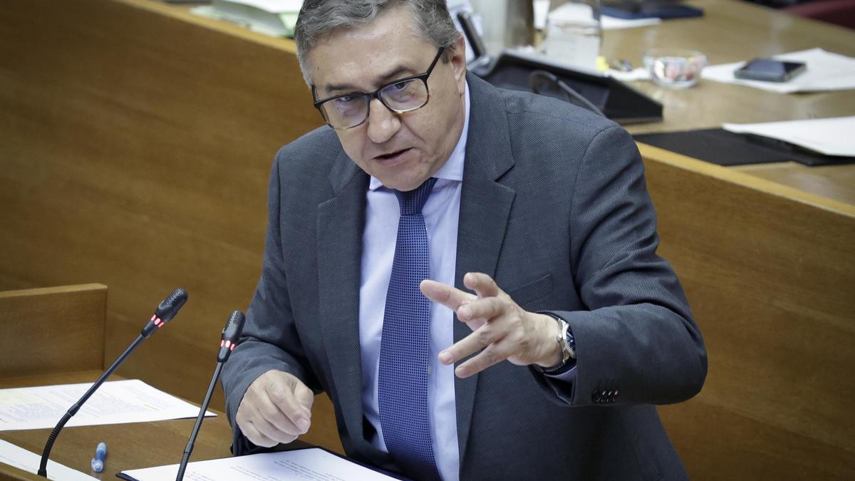 El conseller José Antonio Rovira, en Las Corts.