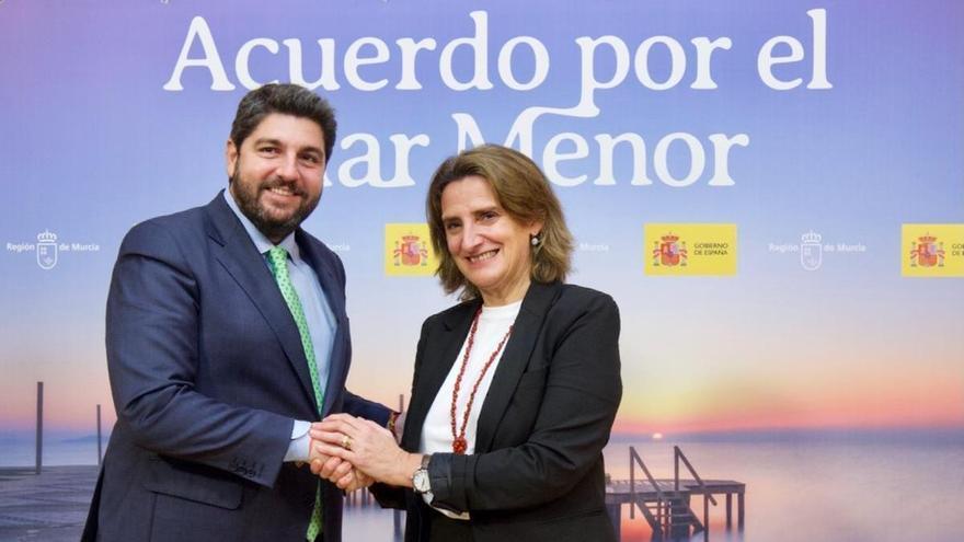 López Miras y Ribera sellan la paz e inician una nueva etapa en el Mar Menor