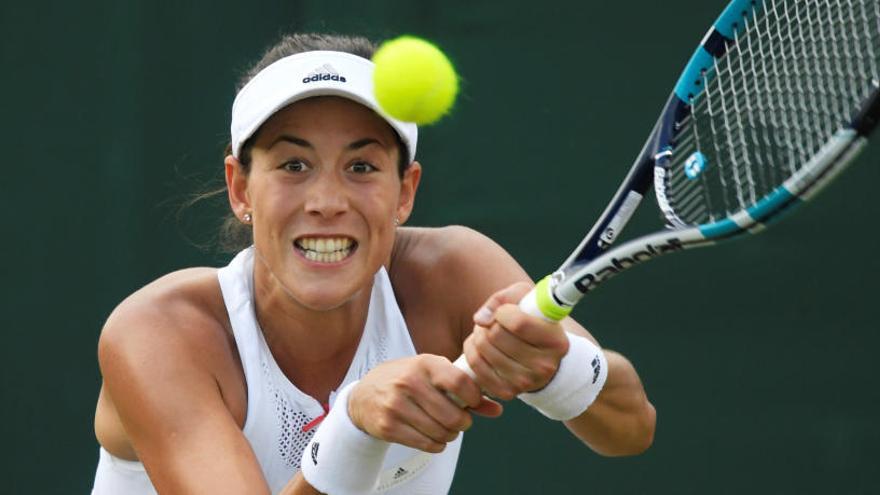 Garbiñe Muguruza, durante el partido.