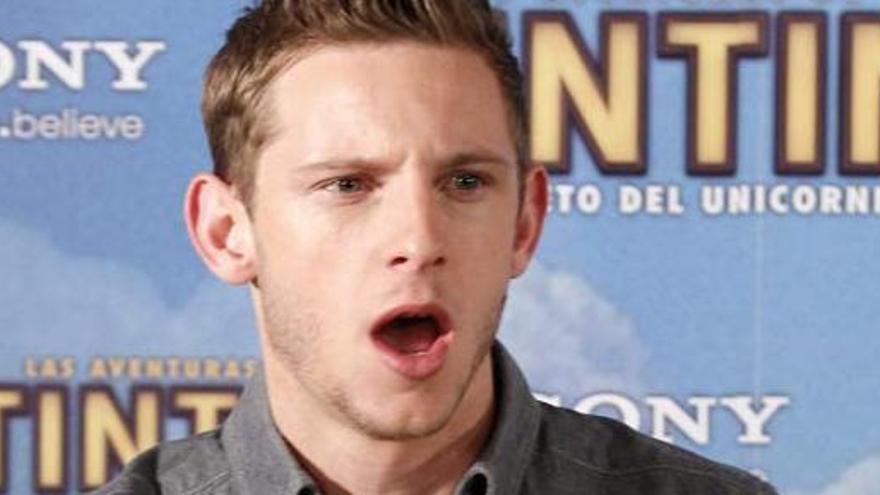 El actor Jamie Bell durante la presentación en España de &#039;Tintín&#039;.