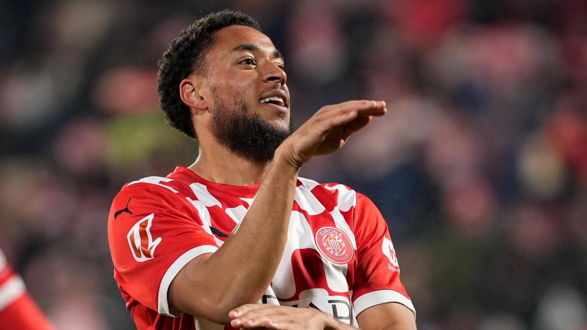 Arnaut Danjuma se estrenó como goleador con el Girona ante el Valladolid