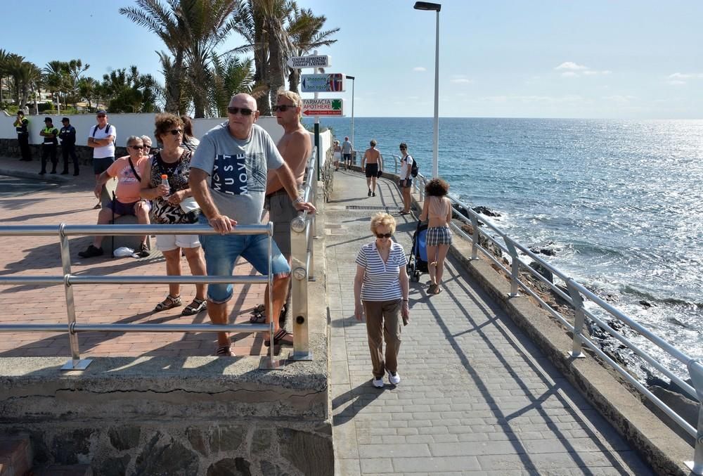 Inicio de las obras del paseo marítimo que unirá las playas de San Agustín con la de Las Burras.