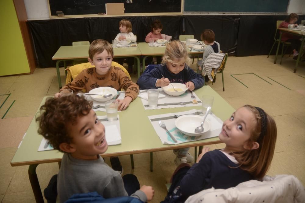 El comedor de Campolongo separa a los escolares de Infantil y Primaria en dos turnos