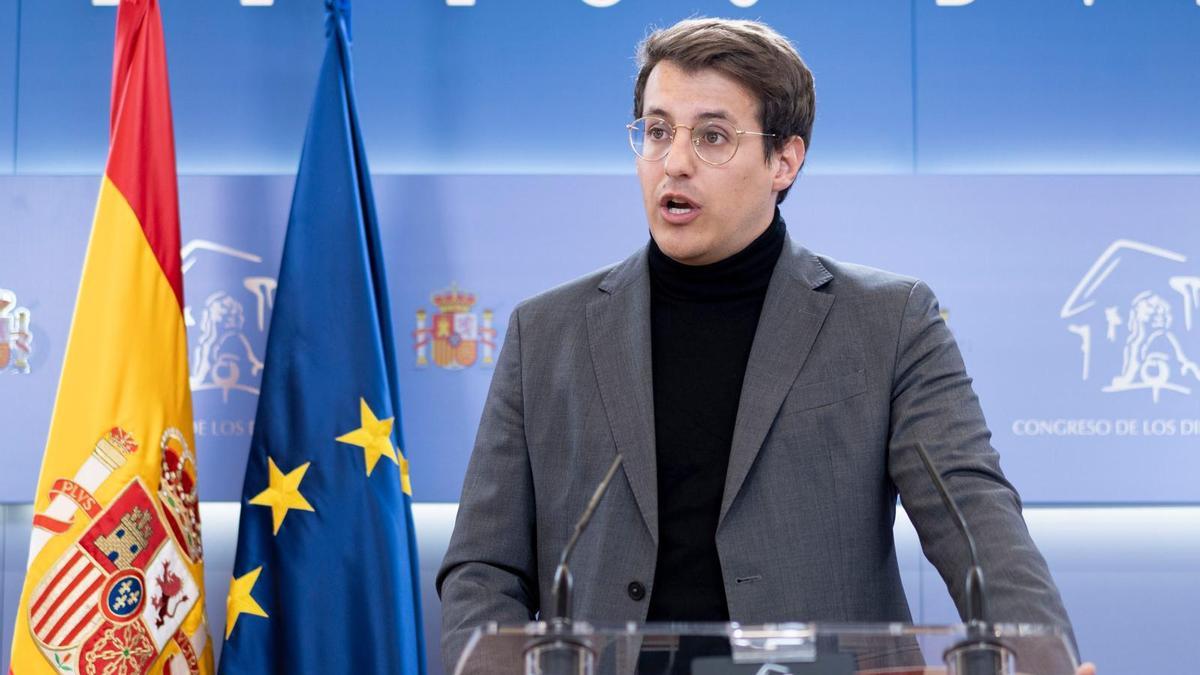 El diputado de Sumar Aragón, Jorge Pueyo, en el Congreso de los Diputados.