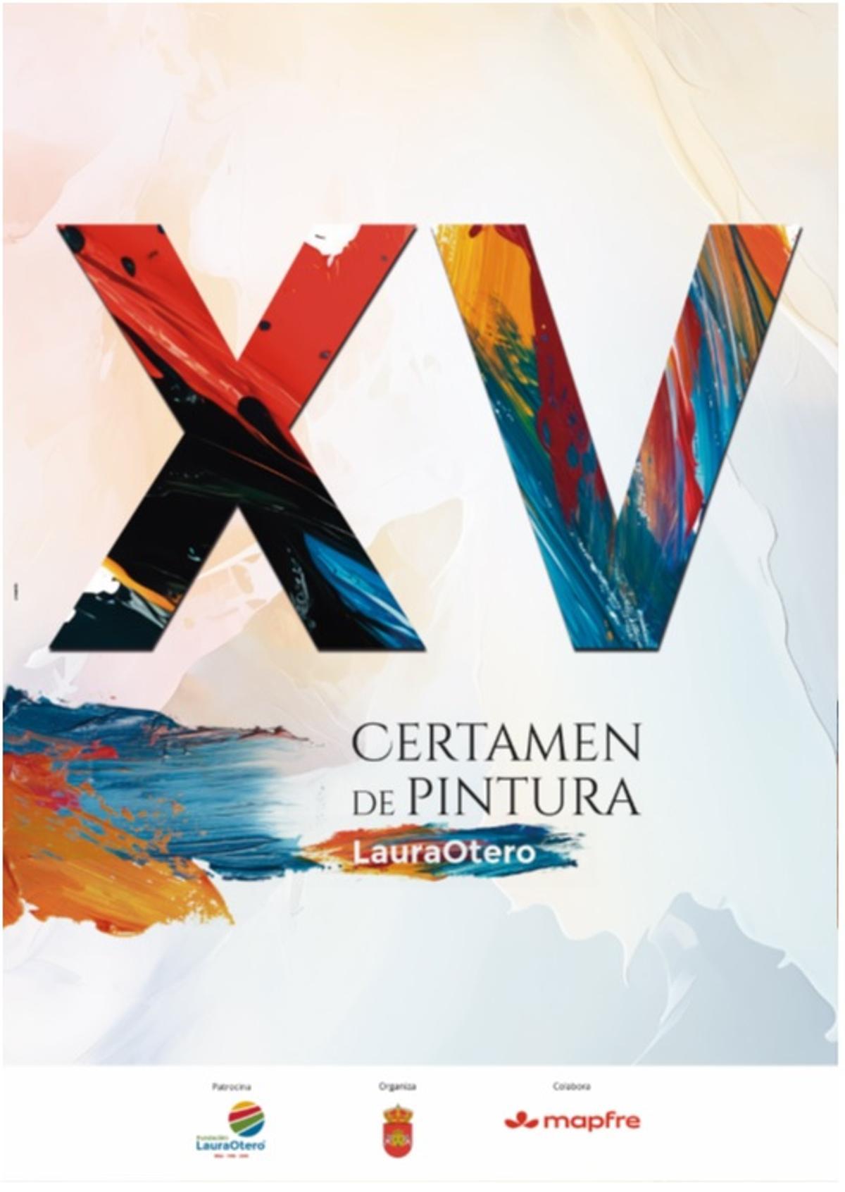 Cartel del XV Concurso de Pintura  Laura Otero en su XV edición.