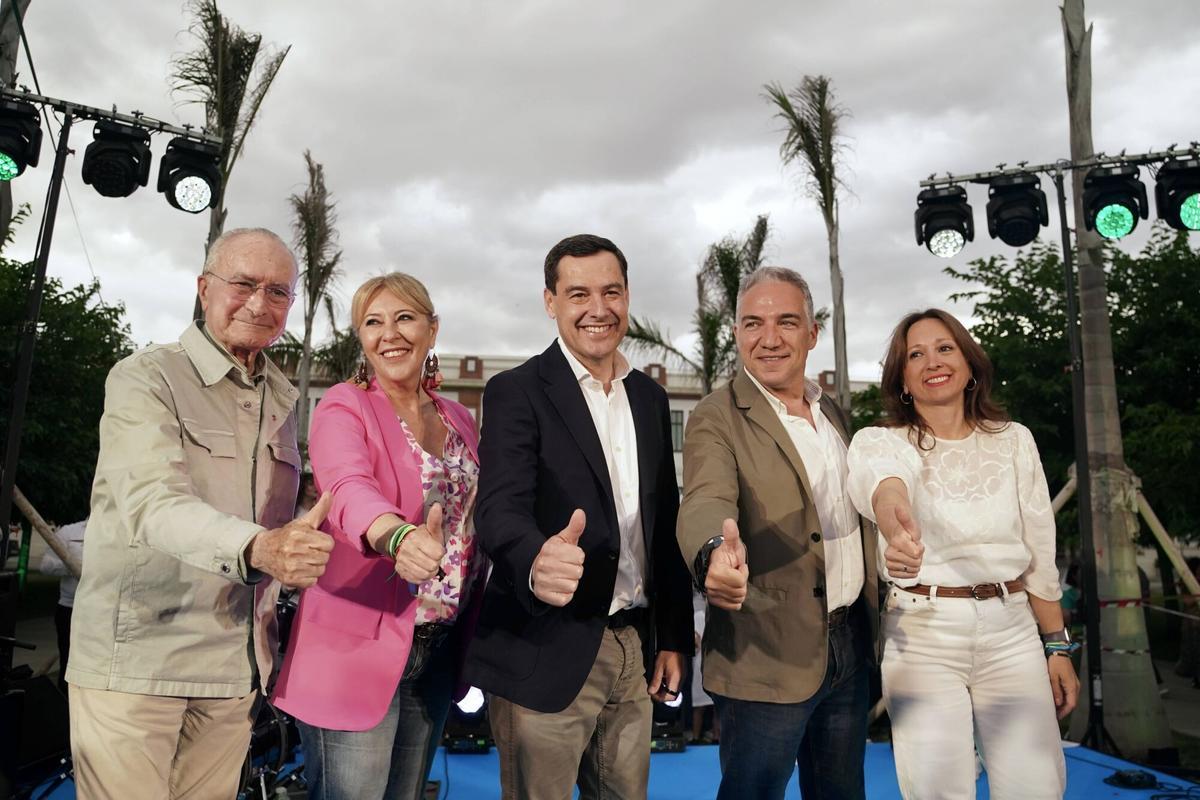 Cierre de campaña de Juanma Moreno, candidato del PP a la presidencia de la Junta de Andalucía, en Málaga
