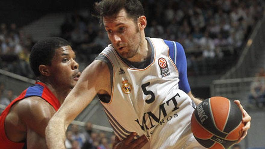 Rudy Fernández, durante el partido contra el CSKA.