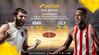 Real Madrid vs. Olympiacos BC: horario, TV, estadísticas, cuadro y pronósticos