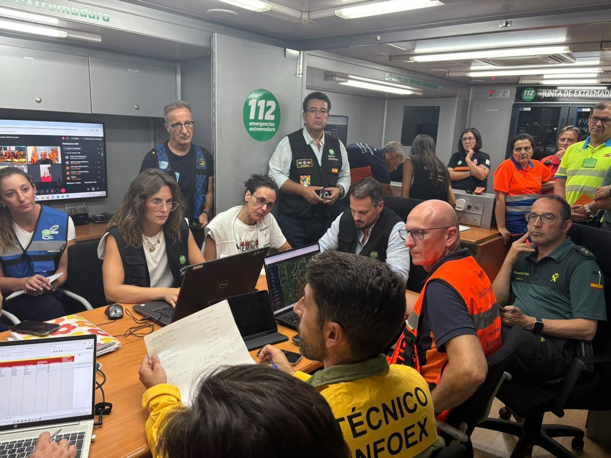Primera reunión del Cecopi por el incendio de Las Hurdes.