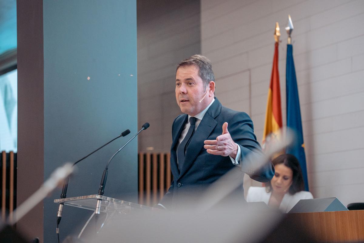 El presidente de Cepyme, Gerardo Cuerva, durante el acto del 45º aniversario de la asociación.