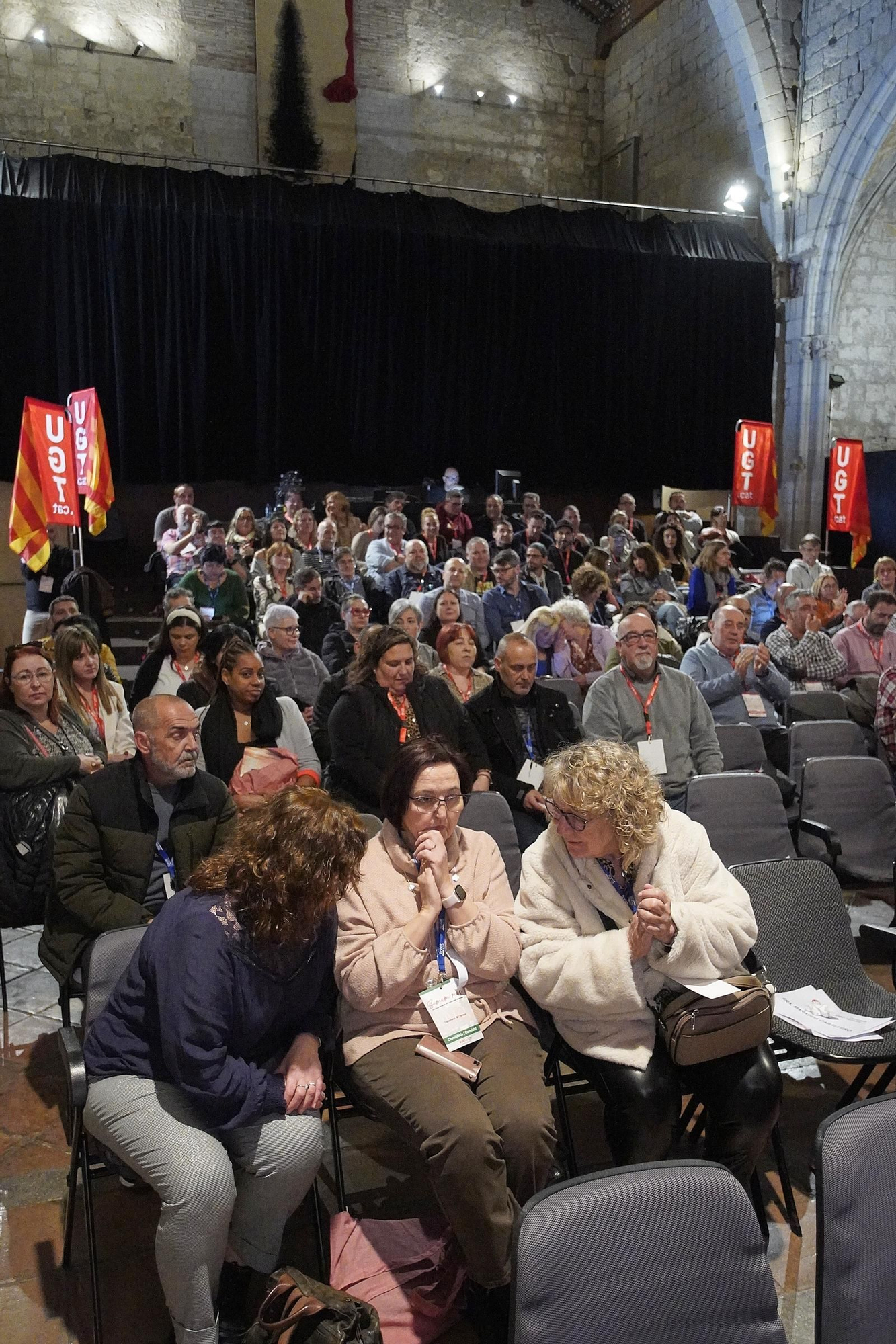 El secretari general d&#039;UGT a Girona, Maxi Rica, en la seva intervenció al congrés