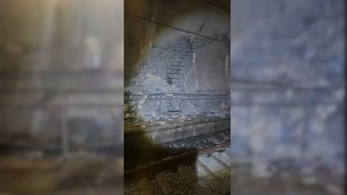 Se desprende parte de la bóveda del túnel del AVE en Valle de Abdalajís