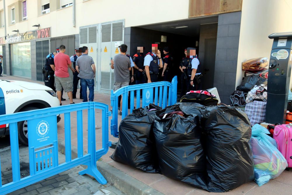 Desallotjament d'un edifici ocupat a Sant Antoni de Calonge