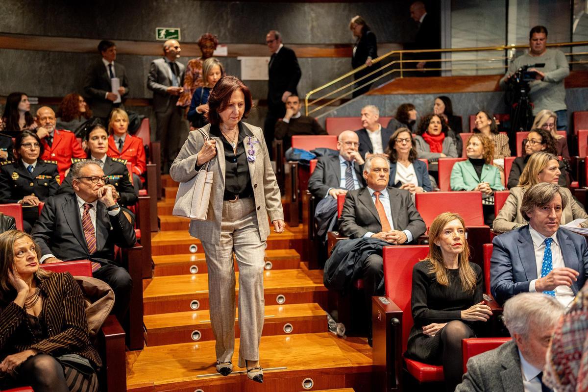 La Fiscal General del Estado, Teresa Peramato, durante el acto de entrega de los XX Premios anuales del Observatorio contra la Violencia Doméstica y de Género, a 6 de marzo de 2026, en Madrid (España).