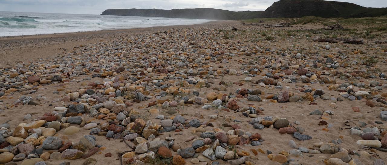 Xagó, repleta de piedras.