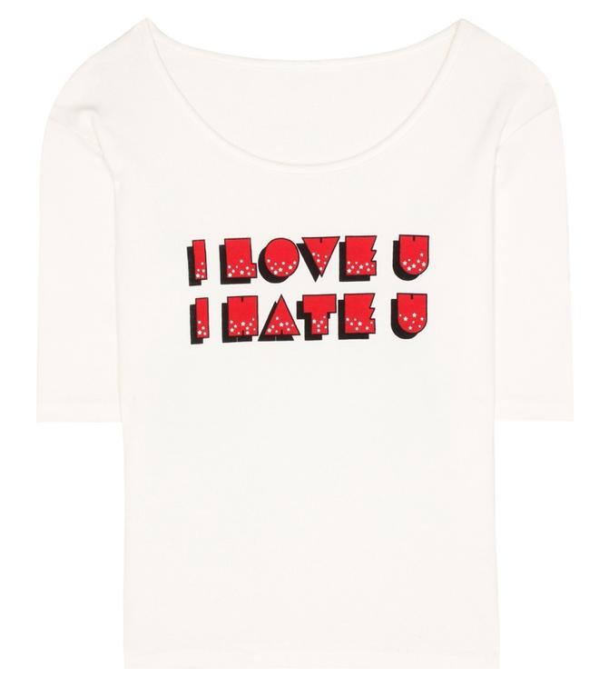 Alexa Chung para Mytheresa, camiseta con mensaje
