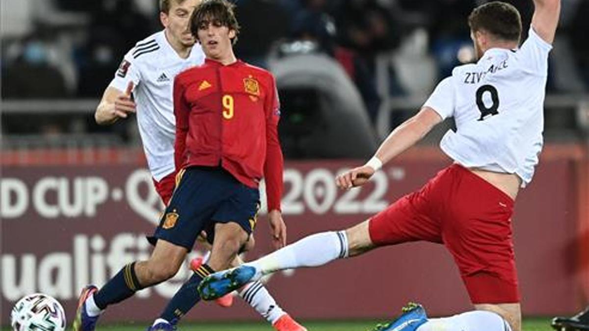 Bryan Gil, en el partido ante Georgia