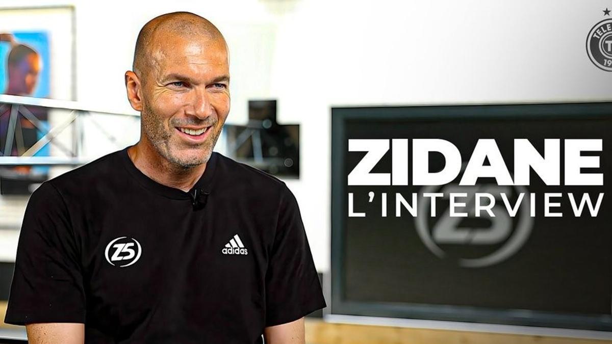 Zidane, durante la entrevista que concedió a 'Telefoot' de la TF1 francesa.