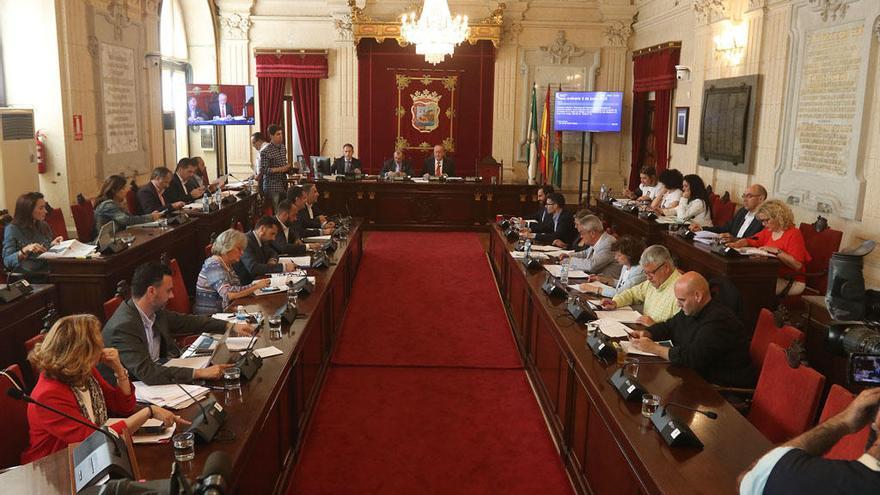 Imagen del último pleno del Ayuntamiento de Málaga.