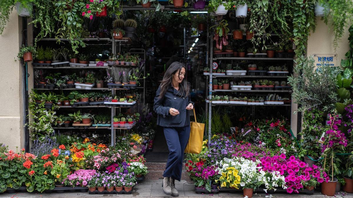 Una floristería de Gràcia, sin relación con los hechos.