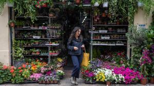 Una floristería en Gràcia.