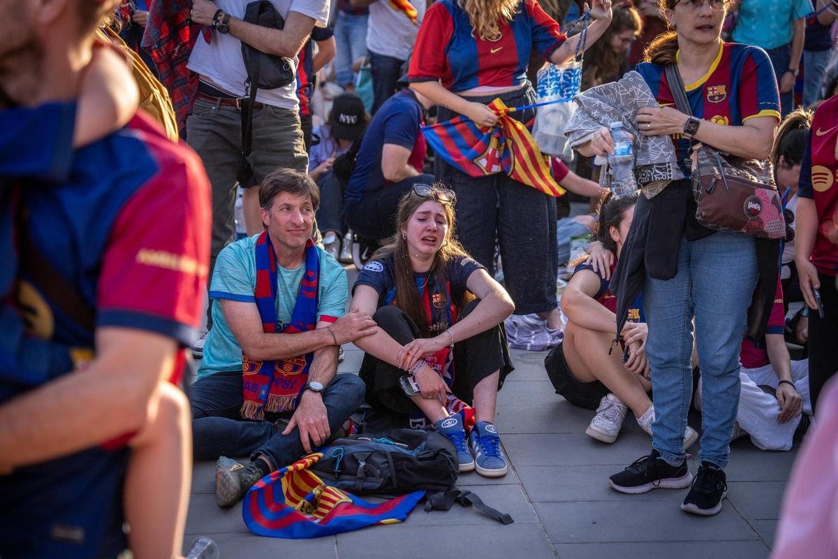 Ambiente en Barcelona por la  final de la Champions femenina Barça-Arsenal