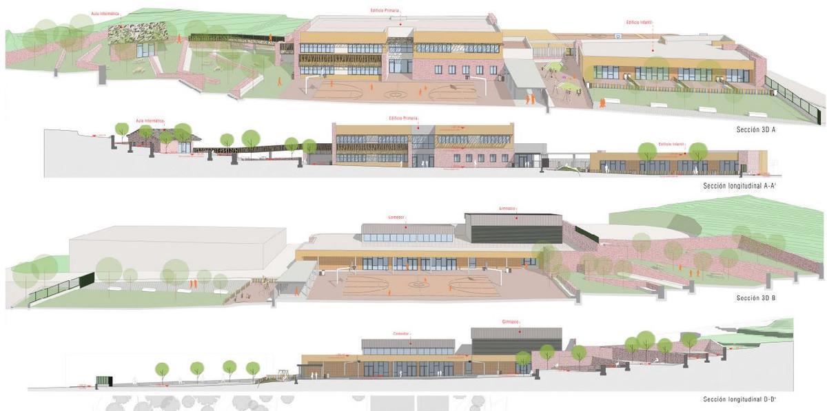 Diseño de cómo será el nuevo colegio.