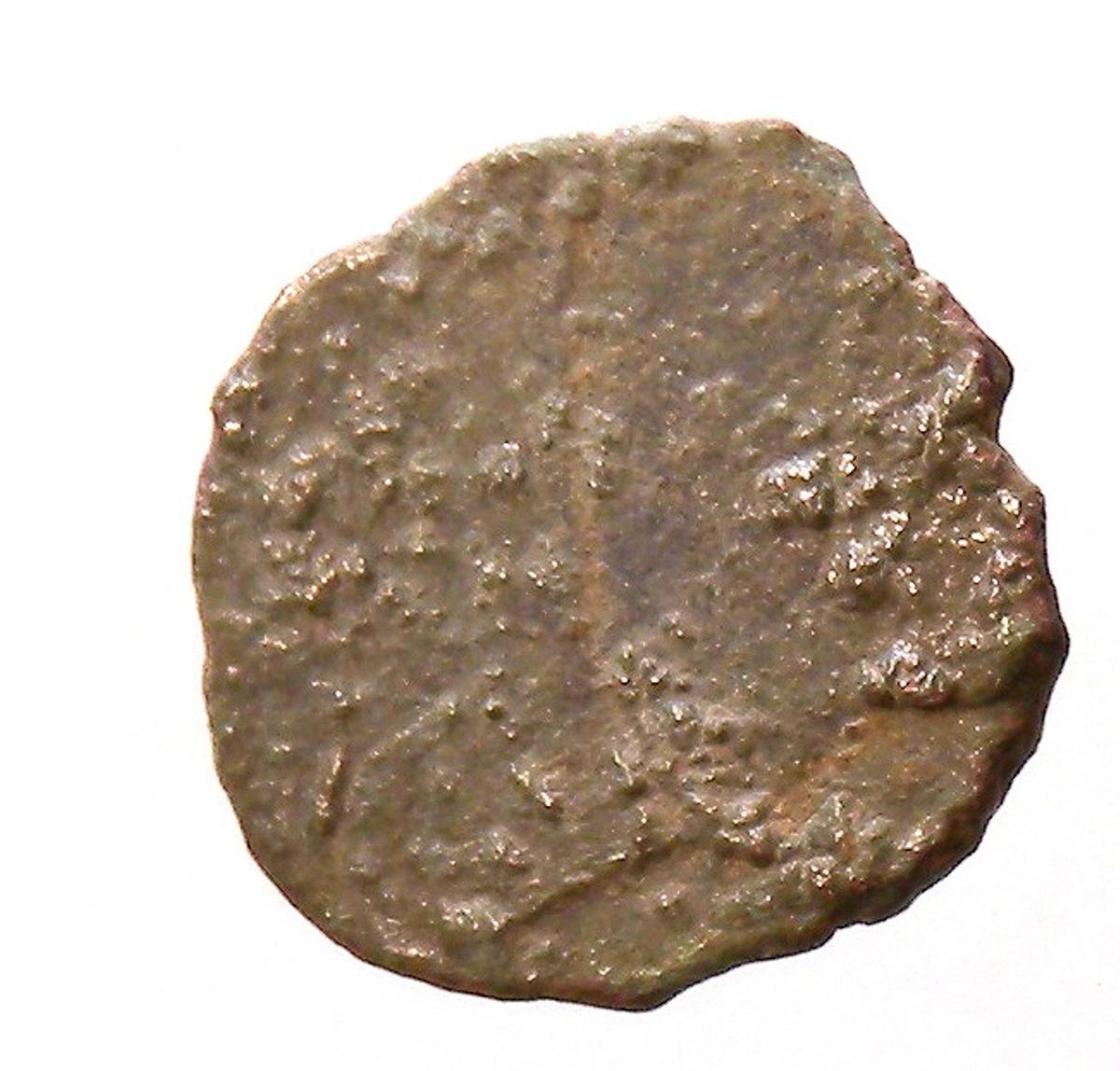 Detalle de la moneda sin acuñar, del siglo XVII.