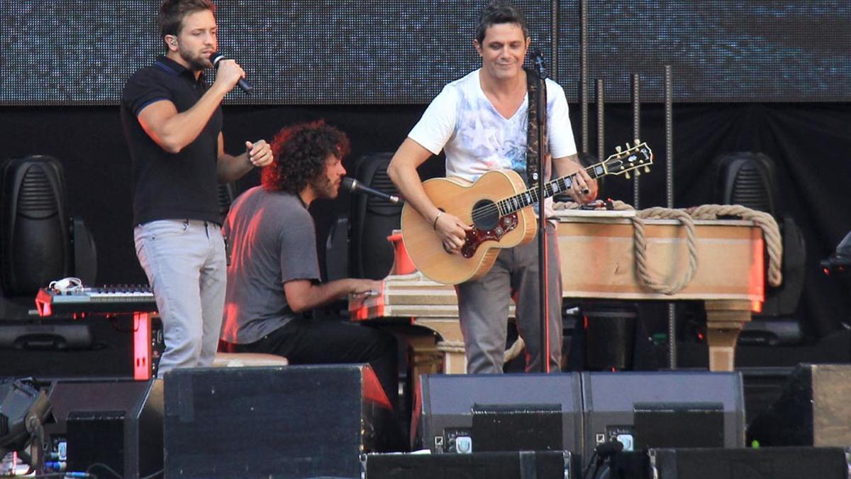 Pablo Alborán y Alejandro Sanz, juntos en unos ensayos en 2013